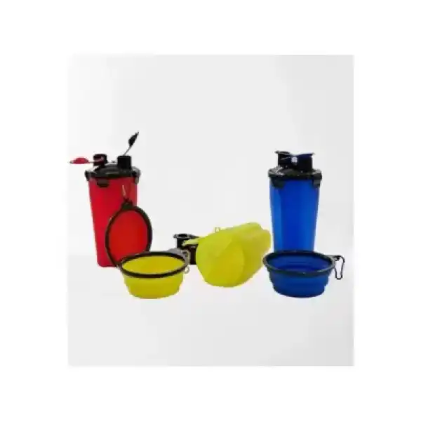 Su ve Mama Matarası-Katlanır Mama Kabı 2li Set