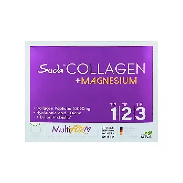 Suda Collagen Multiform+ Magnesium 30 x 15 gr - Portakal Aromalı
