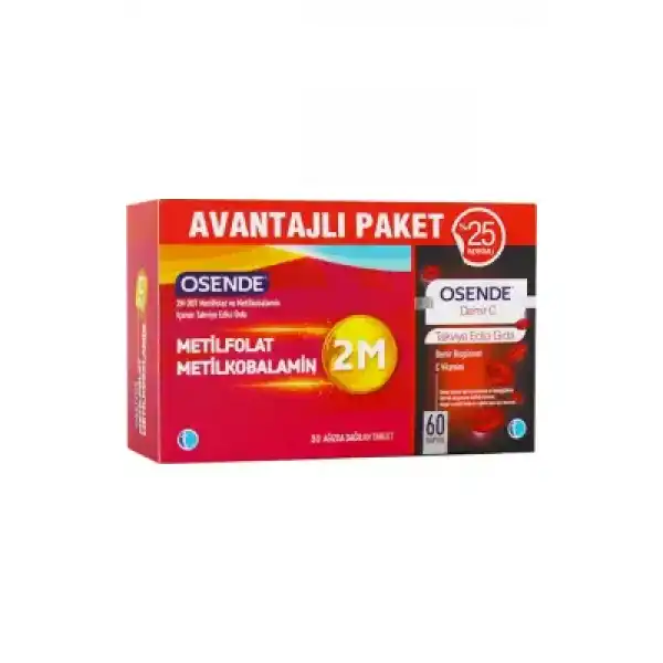 Tab İlaç Osende 2M 30 Tablet + Osende Demir C 60 Kapsül | Avantajlı Paket