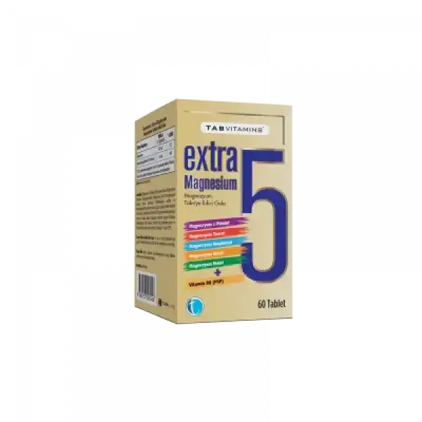 Tab İlaç Vitamins Extra5 Magnesium 60 Kapsül