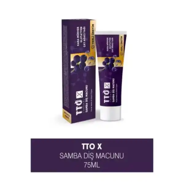 TTO X Samba Kara Mürverli Ferah Nefes Diş Macunu 75 ml