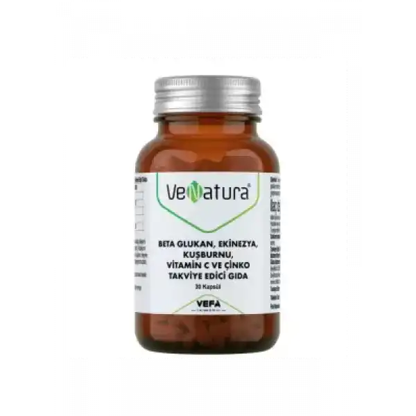VeNatura Beta Glukan, Ekinezya, Kuşburnu, Vitamin C ve Çinko 30 Kapsül