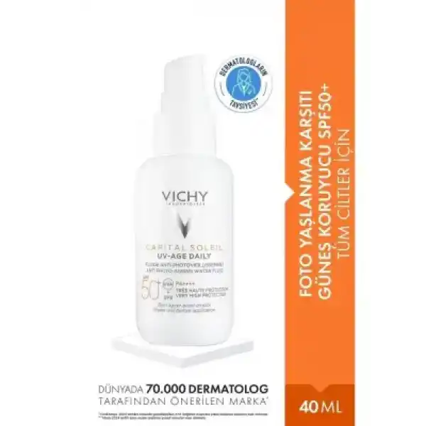 Vichy Capital Soleil UV -Age Daily-Spf 50+ Foto Yaşlanma Karşıtı Güneş Kremi 40 ml