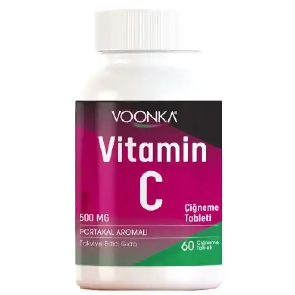 Voonka Vitamin C Çiğneme Tableti 500 Mg 60 Tablet