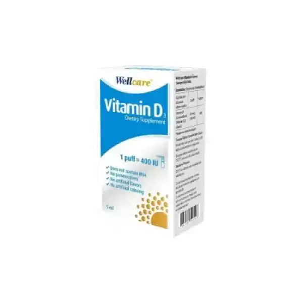Wellcare Vitamin D3 400 IU 5ml