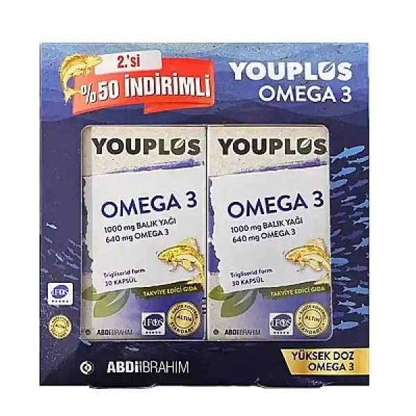 YouPlus 1000 mg Omega-3 2x30 Kapsül