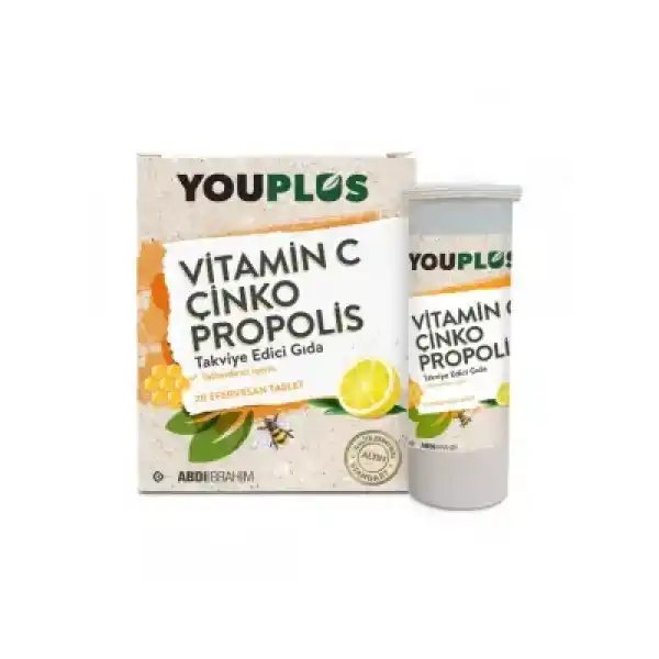 Youplus Vitamin C Çinko Propolis 20 Efervesan Tablet