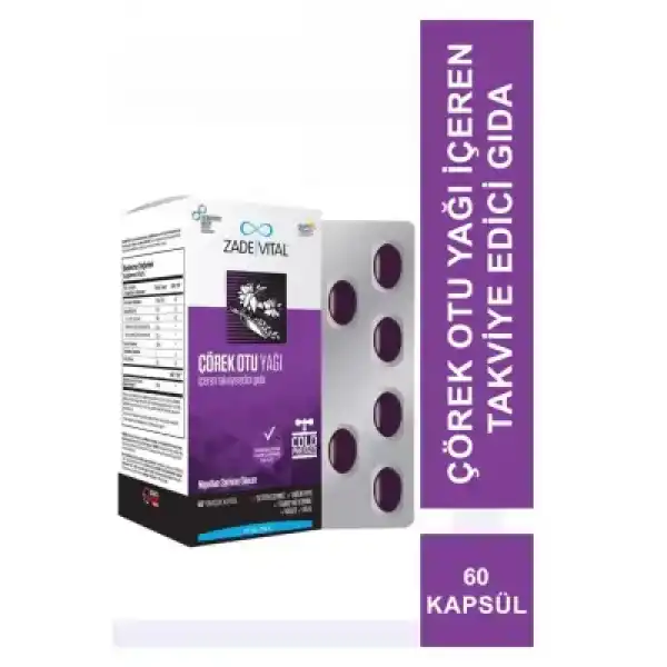 Zade Vital Çörek Otu Yağı 60 Kapsül