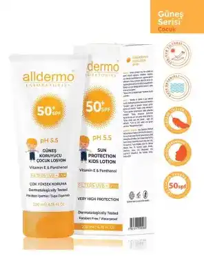 Alldermo Çocuk Güneş Losyonu SPF50 200 ml
