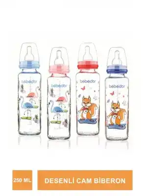 Bebedor Desenli Cam Biberon 250ml -31302-