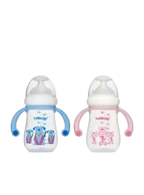 Bebedor Geniş Ağızlı Kulplu PP Biberon 3+ Ay 240 ml -99322-