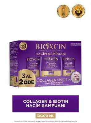 Bioxcin Collagen & Biotin Hacim Şampuanı 3AL2ÖDE