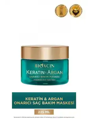 Bioxcin Keratin & Argan Onarıcı Saç Bakım Maskesi 225 ml