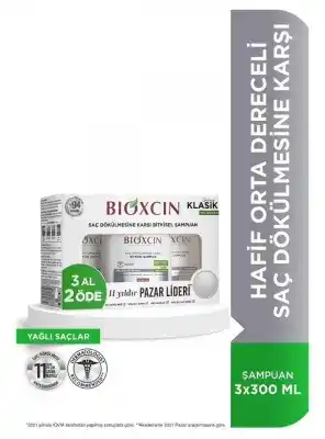 Bioxcin Klasik Şampuan Yağlı Saçlar 3 al 2 öde