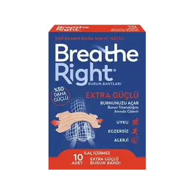 Breathe Right Extra Güçlü Burun Bandı 10 Adet