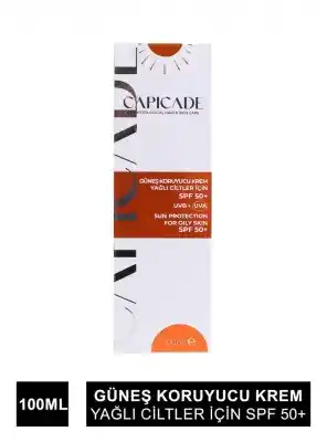 Capicade Güneş Koruyucu Krem Spf 50+ Yağlı Cilt 100 ml