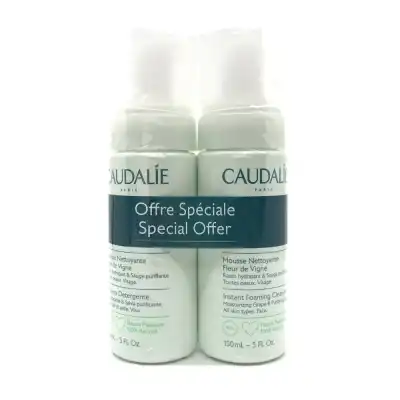 Caudalie Instant Foaming Cleanser 2 x 150 ml - Tüm Cilt Tipleri Için Temizleme Köpüğü - İkincisi %50 İndirimli