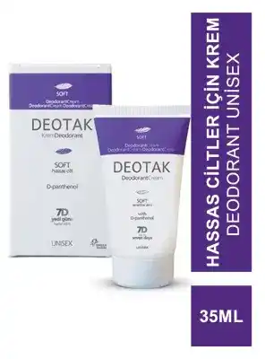 Deotak Soft Hassas Ciltler İçin Krem Deodorant Unisex 35ml
