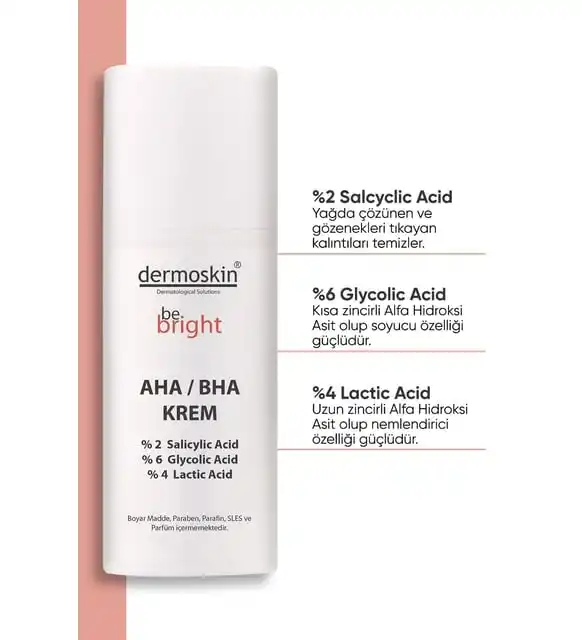 Dermoskin Be Bright AHA/BHA Krem 33 Ml