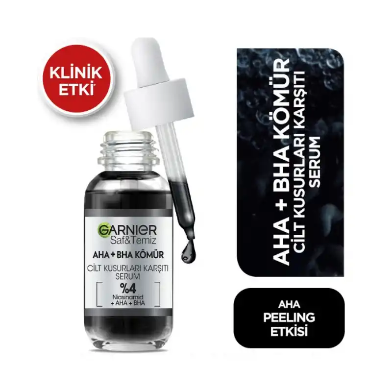 Garnier Aha+Bha Kömür Cilt Kusurları Karşıtı Serum %4 30 ml