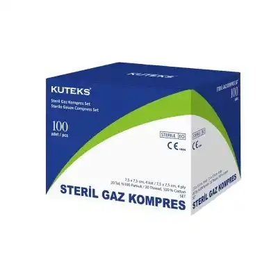 Kuteks Steril Gaz Kompres Eko 7.5 x 7.5 cm (2x25) 50li