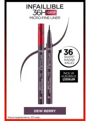 Loreal Paris Infaillible 36H Grip Micro Fine Eyeliner 04 DEW BERRY -Mor-