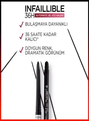 Loreal Paris Infaillible Automatic Jel Göz Kalemi - Yoğun Siyah
