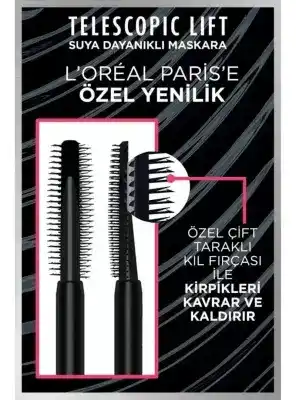 Loreal Paris Telescopic Lift Suya Dayanıklı Maskara - Noir/Black