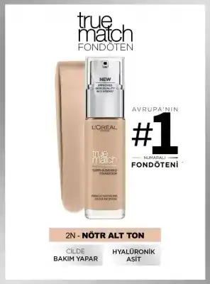 Loreal Paris True Match Bakım Yapan Fondöten - 2N Neutral Undertone 30ml