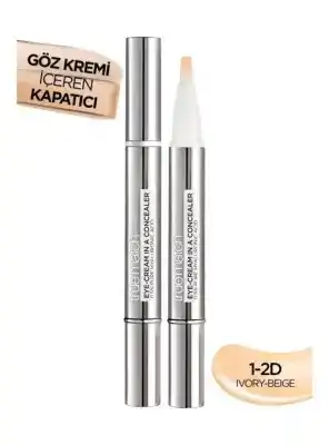Loreal Paris True Match Göz Kremi İçeren Kapatıcı -2si 1 Arada- 1-2D