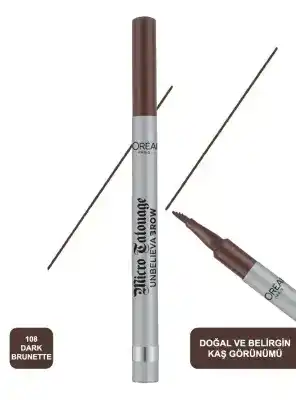 Loreal Paris Unbelieva Brow Micro Tatouage Kaş Kalemi 108 Dark Brunette