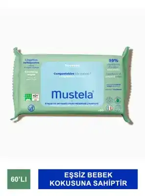 Mustela Compostable Cleansing Wipes - Kompostlanabilir Temizleme Mendili - 60 Adet