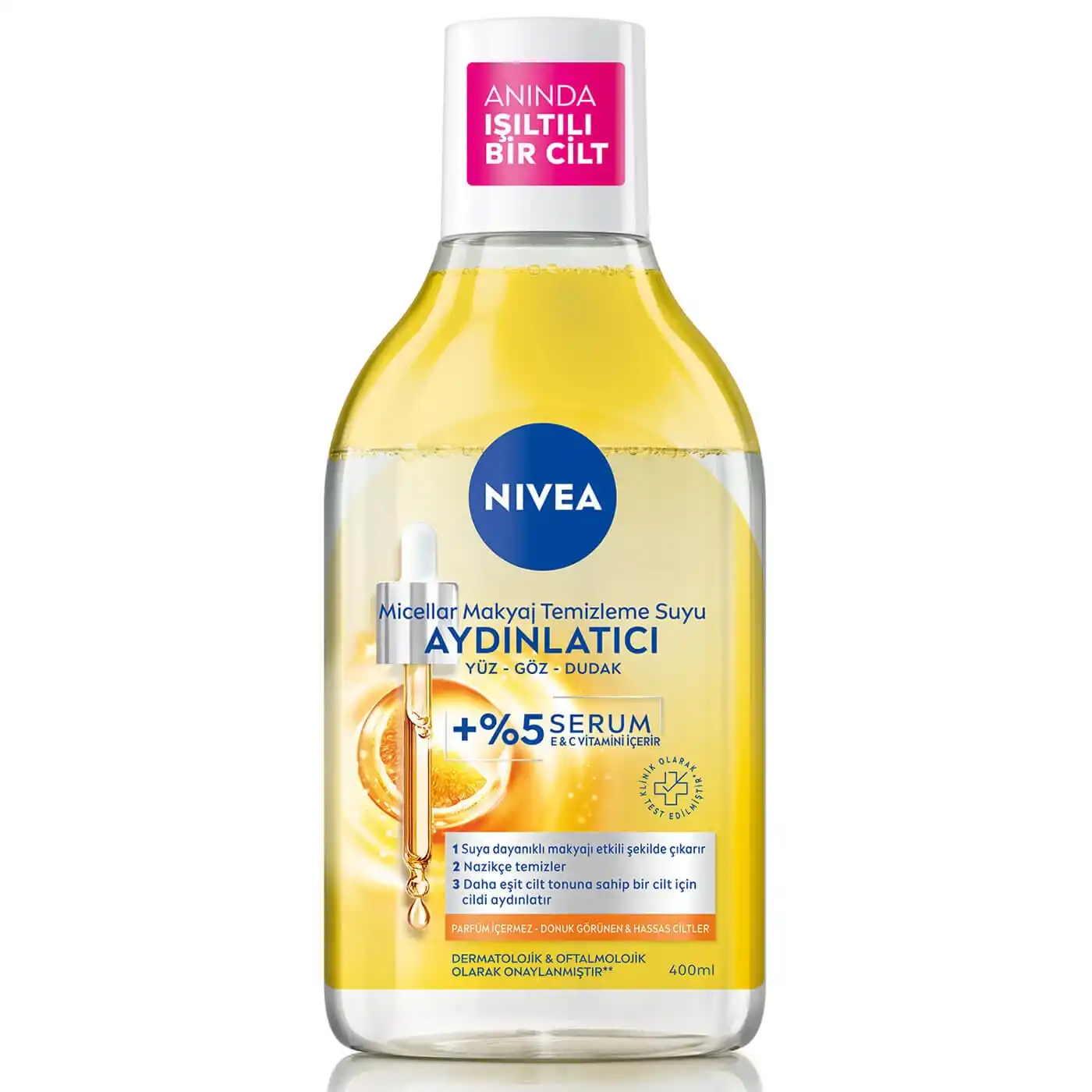 Nivea Aydınlatıcı Micellar Makyaj Temizleme Suyu Serum İçerikli Donuk ve Hassas Cilt Tipleri 400 ml