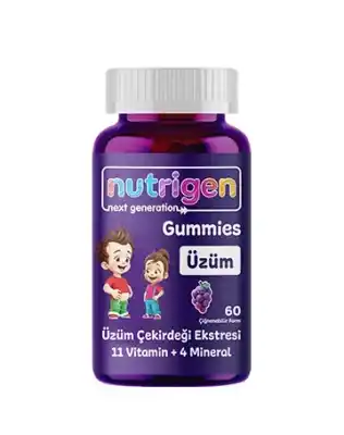 Nutrigen Gummies Üzüm Aromalı 60 Çiğnenebilir Tablet