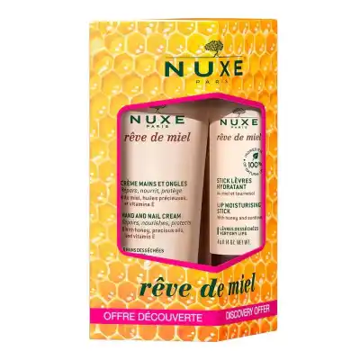 Nuxe Reve De Miel Creme Mains Et Ongles 30ml - Stick Levres 4gr