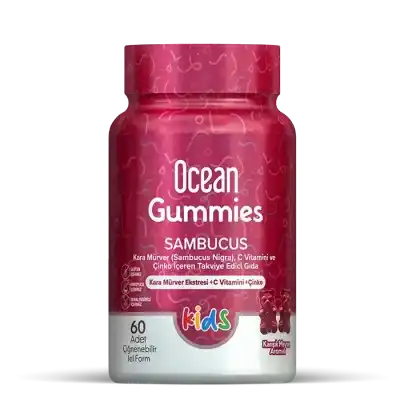 Ocean Gummies Sambucus Kids 60 Yumuşak Jel Kapsül