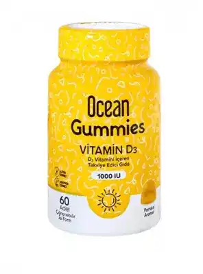 Ocean Gummies Vitamin D3 1000IU 60 Yumuşak Tablet