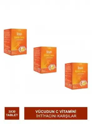 Ocean Vitamin C 1000 mg 30 Tablet x 3 Adet