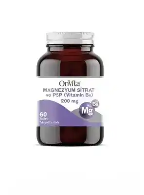 OnVita Magnezyum Sitrat ve P5P 200mg 60 Tablet