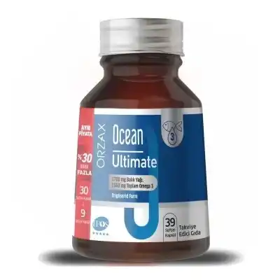 Orzax Ocean Ultimate Balık Yağı 1700 mg 39 Softjel Kapsül