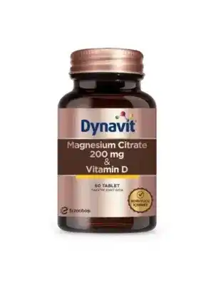 OUTLET - Dynavit Magnesium Citrate 200 mg & D Vitamini 60 Tablet