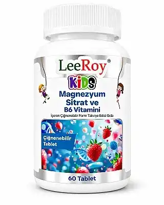 OUTLET - LeeRoy Kids Magnezyum Sitrat+B6  60 Tablet