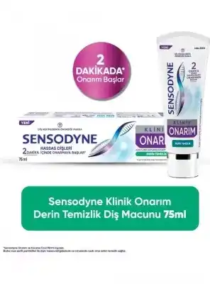 OUTLET-Sensodyne Klinik Onarım Derin Temizlik Diş Macunu 75ml