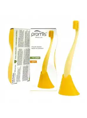 Promis Biplastic Single Diş Fırçası 6750 - Soft - Yellow - Tutucu Hediyeli