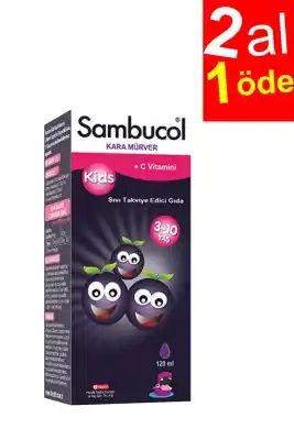 Sambucol Kids Kara Mürver Özütü Likit Şurup 120 ml - 2AL1ÖDE