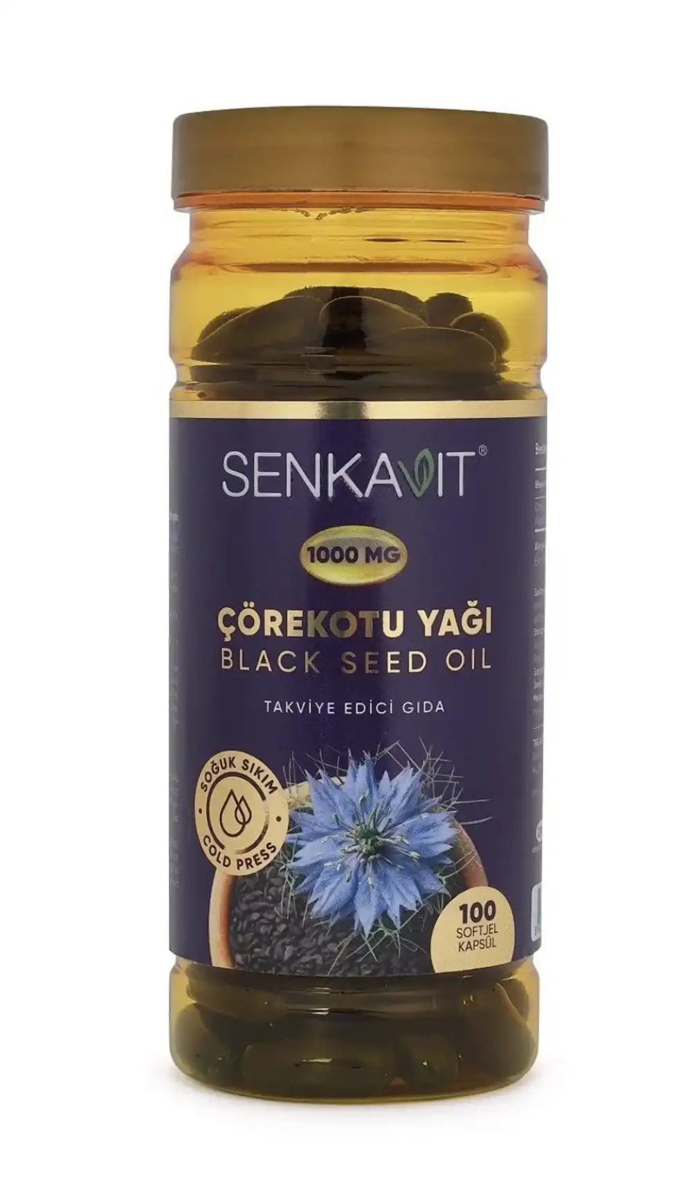 Senkavit Bitkisel Çörekotu Yağı Softjel 1000 mg 100 Kapsül