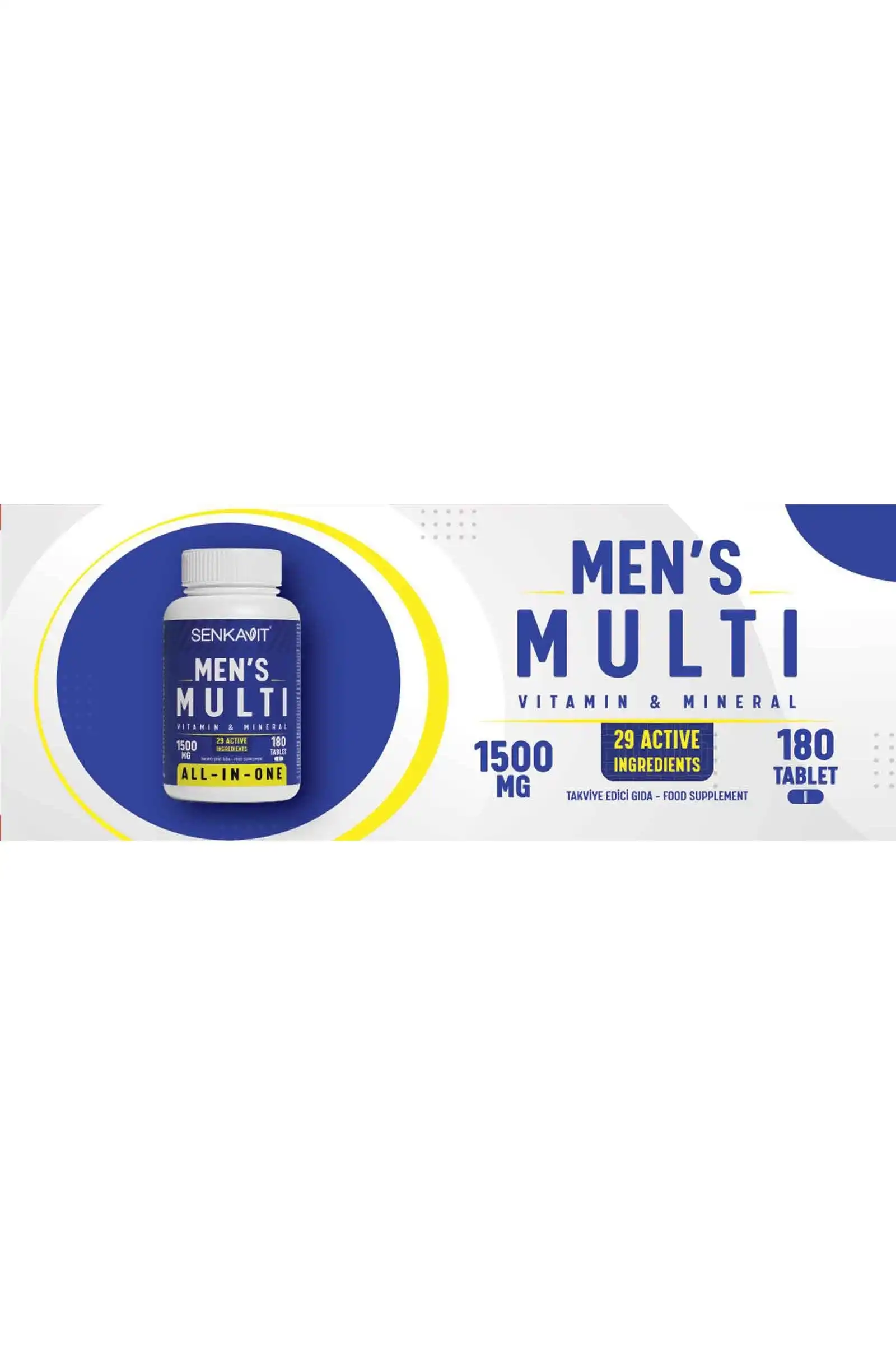 Senkavit Mens Multivitamin ve Multimineral Complex 180 Tablet