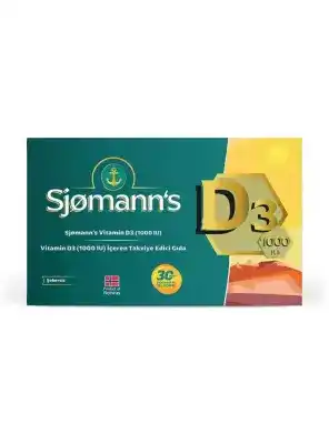 Sjomanns D3 1000IU 30 Çiğnenebilir Jel Tablet