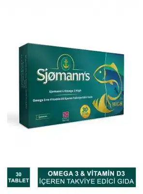 Sjomanns Fishoil Omega-3 High 30 Çiğnenebilir Jel Tablet