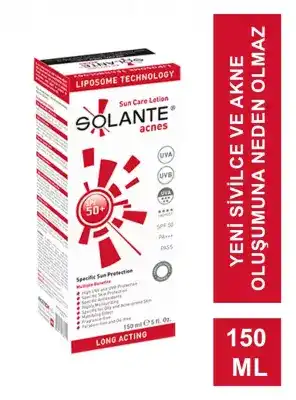 Solante Acnes Lotion Akne ve Sivilce Spf 50 150 ml
